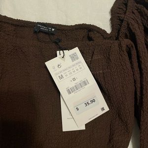 Zara NBE brown bodysuit, size M
